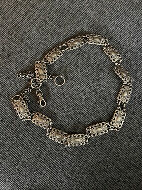 Ornate Silver-Link Women's Decorative Belt